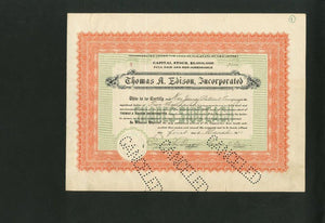 Thomas A. Edison Inc., $100 shares, 19[11], no.7 N/A